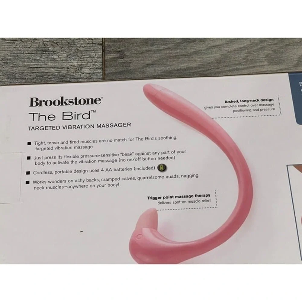 Brookstone THE BIRD Targeted VIBRATION Massager 324992 Trigger Point NeW Battery